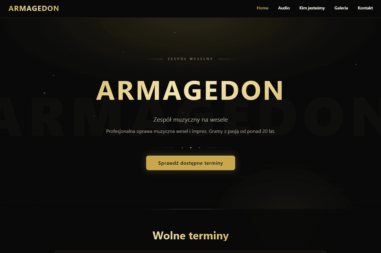 Strona Armagedon - zespół weselny
